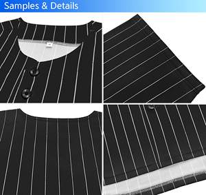 Maillot de Baseball vierge pour hommes chemises boutonnées décontractées à manches courtes uniforme de sport d'équipe active T-shirt pour hommes - Product Image 6