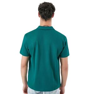 เสื้อโปโลผู้ชายแบบถักวาฟเฟิลเสื้อโปโลแห้งเร็วเสื้อโปโลแบบเรียบผ้าเรียบสำหรับใส่โลโก้ได้ตามต้องการสำหรับใส่เล่นกอล์ฟเสื้อเจอร์ซีย์2025ขายส่ง - Product Image 3