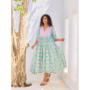 Titli Women's Cotton Floor-Length Maxi Dress-Elegant Casual Tank Style Plus-Size Available - Product Image 3