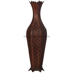 Florero Grande de Aluminio, Florero de Pie con Acabado Antiguo, Decoración Alta para Pasillo de Boda, Fabricante Mayorista OEM ODM - Product Image 1