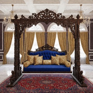 Traditional Indian Wooden Carved <b>Swing</b> Antique Wooden Wedding <b>Swing</b> Manufacturer Designer Handicraft Wooden <b>Swing</b> <b>For</b> Home Sale - Product Image 4