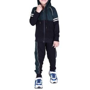 Chándales informales para niños con logotipo de marca personalizado a la venta, nueva tendencia al por mayor, chándal de ajuste regulador ligero para niños en color liso - Product Image 1