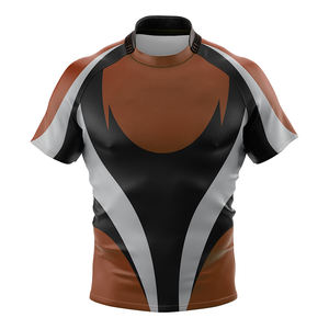 Camiseta de Rugby transpirable de alta calidad para hombre, camiseta de Rugby con estampado sublimado de media manga, camiseta de equipo de Rugby - Product Image 2