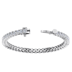 สร้อยข้อมือเทนนิสสีทอง10K ทำจากอัลลอยคุณภาพสูงสำหรับผู้หญิงคอลเลคชั่นดีไซน์คลาสสิกพร้อมเพชรที่ปลูกในห้องแล็บ - Product Image 2