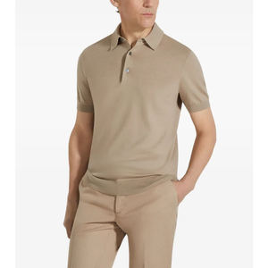 RTS New Custom Men's Business pour Polo Couleur Unie 100% Coton Tricot Aiguille Fine Design - Product Image 5