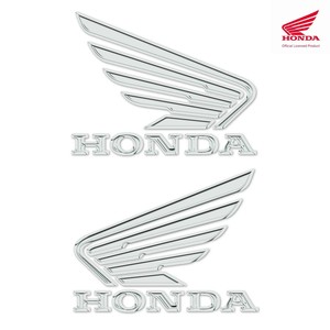 Emblemi 3D Cromati con Logo Honda per Moto, Coppia di Adesivi Decorativi Compatibili con Caschi - Product Image 2