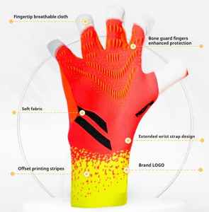 Gants de gardien de but de football personnalisés Gants de gardien de but professionnels de football en latex Gants de gardien de but de football antidérapants et résistants à l'usure - Product Image 4