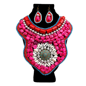 Tradebyd Collier de broderie artisanale Bijoux de mode Boho Chic Party Wear Collier de déclaration - Product Image 2