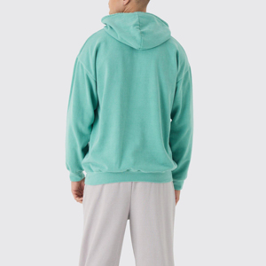 Sudaderas con capucha para hombre Heavyweight 420 Gsm Acid Wash 100% poliéster de gran tamaño en blanco Color personalizado invierno ecológico secado rápido OEM - Product Image 2