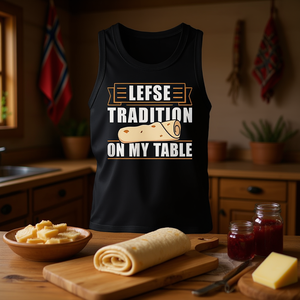 Maglietta a maniche lunghe con stampa della tradizione culinaria norvegese Lefse, prodotto promozionale - Product Image 3