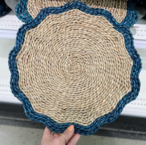 Napperons multifonctions rustiques en jonc de mer naturel sous-verre à fleurs de Bohème Tapis de table tressé à la main Accessoires de table uniques - Product Image 5