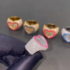 Haute qualité 925 bague en argent Sterling pour hommes 14K or personnalisé VVS Moissanite Pop Hip Hop Style bijoux fins cadeau pour les mariages - Product Image 3