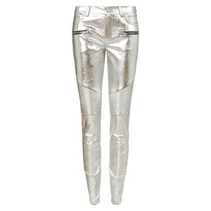 Nueva moda de invierno frente plano de cuero genuino pierna recta de alta calidad para mujer Casual a prueba de viento pantalón impermeable 2023 - Product Image 1