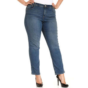 Jeans Azules de Talla Grande para Mujer, Estilo & Co, Corte Ajustado con Control de Abdomen, Talla 24 - Product Image 1