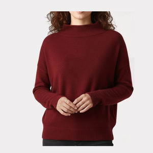 Service OEM – Nouveaux Sweat-shirts Décontractés d'Hiver en Tricot à Col Montant et Épaules Tombantes, 100% Coton, Personnalisables - Product Image 4