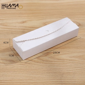 Caja de Papel con Borde Festoneado de Color Sólido Personalizada HUAMAO, Embalaje Largo Plegable para Galletas, Dulces y Pequeños Regalos - Product Image 3