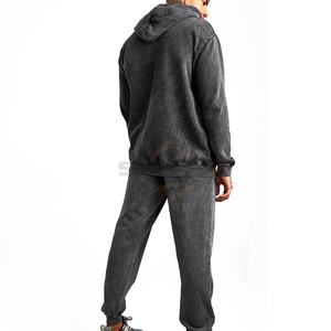 Conjunto Deportivo para Hombre, Corte Regular, Sudadera con Capucha Lavada al Ácido, Conjunto para Correr con Cordón, Informal, Ligero, Transpirable, OEM - Product Image 4