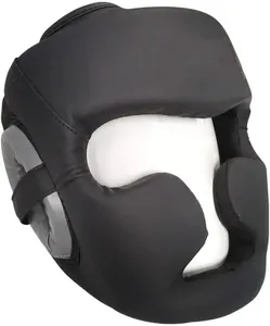 อุปกรณ์ป้องกันศีรษะสำหรับต่อยมวยแบบเต็มหน้าสำหรับมวยไทยอุปกรณ์ป้องกันศีรษะแบบปรับแต่งได้ - Product Image 4