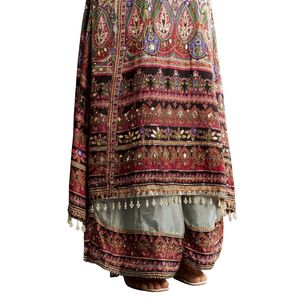 Nhiều Màu Tabby Lụa In Kurta Dupatta Phù Hợp Với Với Vá Đá Zari Làm Việc Bán Buôn Phụ Nữ Dân Tộc Trang Phục OEM Quần Áo Nhà Máy - Product Image 6