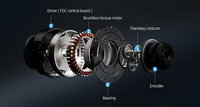 Actuador de Juntas Planetarias de Alto Torque de 6 Nm y 275 RPM con Controlador Integrado para Robot Humanoide