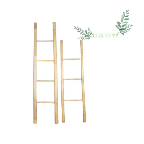 100% Real Natural Bamboo Ladder Towel Rack/ Bamboo Ladder For Bathroom Step 4-6 With Cheap Price From Eco2go Vietnam