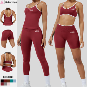 Conjunto de Yoga para Mujer al por Mayor: Bodysuits Deportivos Efecto Segunda Piel, Transpirables, de Secado Rápido, Spandex/Nylon, Conjunto de Dos Piezas para Entrenamiento - Product Image 1