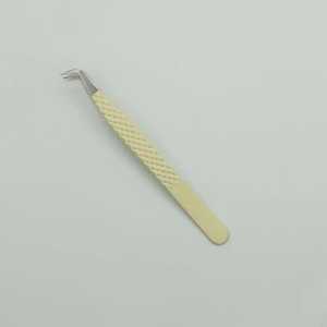 Pinzas de Precisión para Extensión de Pestañas con Punta de Fibra de Alta Calidad con Logotipo Personalizado, 90 Grados, Acero Inoxidable, Marca Privada - Product Image 3