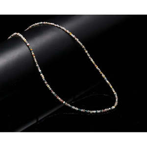 Collar de Perlas de Plata de Ley 925 de 16 Pulgadas con Diamantes Multicolor, Joyería de Moda con Perlas Crudas - Product Image 4
