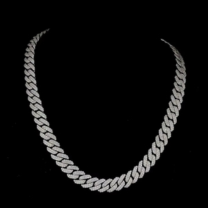 Bijoux corporels en argent sterling 925 de meilleure qualité, chaîne cubaine glacée avec diamant de luxe et moissanite pour les fêtes - Product Image 1