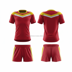 Conjunto de Uniforme de Rugby Ligero Bordado Profesional con Mangas Cortas, Precio de Fábrica Personalizado OEM - Product Image 1