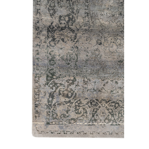 Gulmarg Ivory Hand Knotted Silk Rugs High Quality AKPS-13007 for Home Medallion Rectangle Pattern for Living Room or Bedroom - Product Image 4