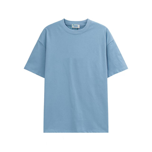 Nueva Camiseta de algodón 100% de peso pesado al por mayor para hombres ropa informal de Hip Hop de gran tamaño con diseño DTG de hombro caído estampado - Product Image 4