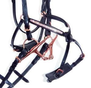 German Comfort Crystal Bling Grackle Figure 8 Bridle Custom Made Sparkle NEW - Product Image 5