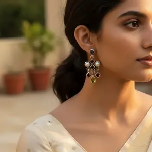 Pendientes de Perlas con Baño de Oro Vintage para Mujer - Joyería de Plata 925 para Regalo - Product Image 3