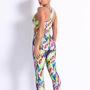 Conjunto de Yoga Deportivo para Mujer, Conjunto de Yoga sin Costuras para Mujer, Ropa Deportiva para Entrenamiento, Conjunto de Yoga Sublimado para Mujer - Product Image 2