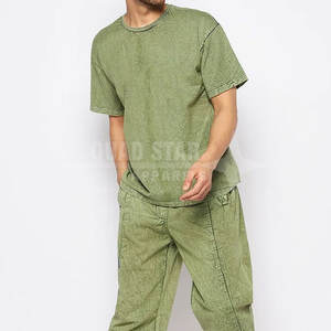 เสื้อยืดผู้ชายผ้ากรดซักผ้าฝ้าย100% ลำลองดีไซน์ใหม่ล่าสุดเสื้อกันกรดซักออกแบบโลโก้ของคุณเอง - Product Image 5