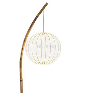 Wholesale Standing <b>Lamp</b>, Modern Floor <b>Lamp</b> with Sculptural Shade and Bamboo Stand, Decorative <b>Lamp</b> - Product Image 2