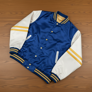 Chaqueta Universitaria de Invierno Gruesa, Personalizada, Unisex, de Satén, Bordada, Estilo Vintage, Resistente al Viento, Transpirable, Ecológica, 100% Seda - Product Image 2