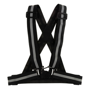 AG590B Safety Vest Reflective <b>Harness</b> Water-Proof Fluorescent Mesh Features Customizable Logo <b>Black</b> Jacket Made Polyester Cotton - Product Image 5