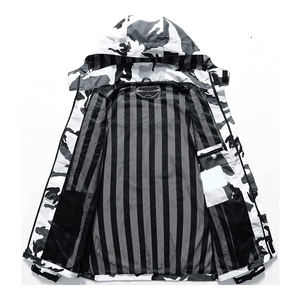 Chaqueta cortavientos de estilo callejero OEM para invierno, cuello levantado, cierre de Jersey, método de tejido no tejido, cortavientos - Product Image 6