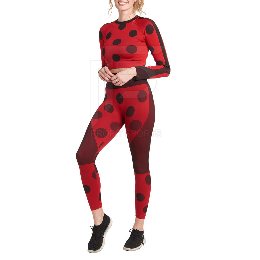 Wholesale 2 Piece Solid Yoga Fitness Gym Clothes Women High Quality Customized Printing Elastic Waist Front Light Weight Yoga