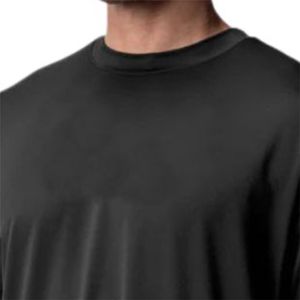 Camiseta de entrenamiento negra de gran tamaño, camiseta de gimnasio de rendimiento, camiseta de entrenamiento atlético de secado rápido, antimicrobiana y absorbente del sudor - Product Image 4