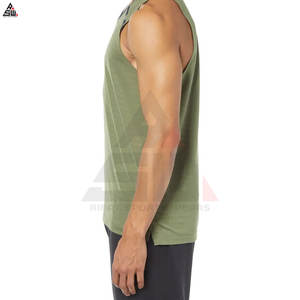 Débardeur Homme en Coton/Fibre de Bambou Respirant, Coupe Musclée, Uni, Personnalisable avec Logo, Prix Abordable - Product Image 6