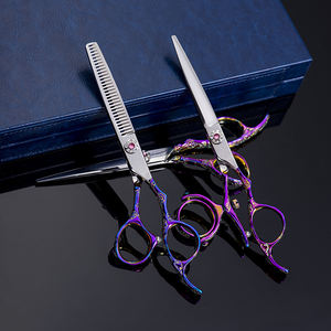 Salon de coiffure pour barbier Salon de coiffure texturisant Ciseaux de coupe de cheveux personnalisé 6 pouces Beauté Ensemble de ciseaux de coupe de cheveux Salons de coiffure - Product Image 3