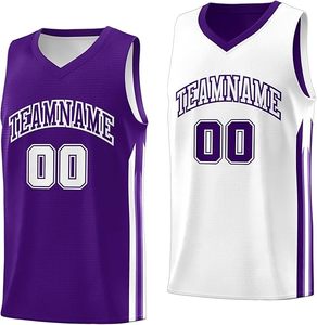 Usine directe en gros maillots de basket-ball réversibles personnalisables uniformes en polyester respirant logo imprimé industrie du sport - Product Image 5