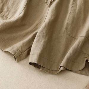 Shorts Bermuda d'été pour femmes, décontractés, taille mi-haute, pour adolescentes, pantalon respirant, séchage rapide, taille élastique, sportif, 100% coton, course à pied - Product Image 5