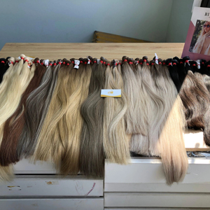 Extensiones de Cabello Remy Vietnamita 100% Natural Virgen, Negro/Marrón, Cutícula Alineada, con Cinta Adhesiva, Decoloradas, Premium, Gruesas, de 8'' a 32'' - Product Image 1