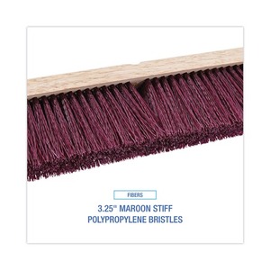 Boardwalk 24 In. Tête de brosse pour sol avec un diamètre de 3,25 pouces Brosses en polypropylène rigides de couleur marron pour nettoyeurs professionnels - Product Image 4
