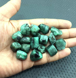 ชุดมรกตสีเขียวมรกตธรรมชาติขนาด16-18มม. จำนวน10ชิ้นชุดมรกตสีเขียวมรกตหลวม - Product Image 2