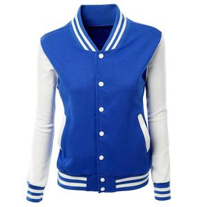 Top tendance Logo personnalisé 100% coton polaire longues femmes vestes universitaires 2025 dames vestes universitaires - Product Image 1